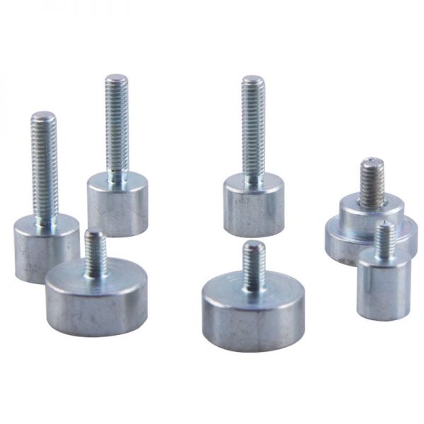 Retaining Magnet Assembly Rod Shaped with Threaded Stud teel Zinc Plated Housing and Stud, Neodymium/Iron and Boron NdFeB Magnet