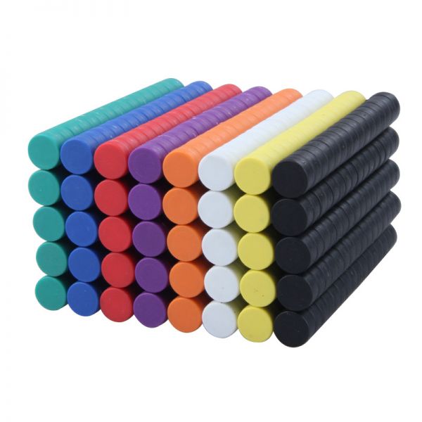 Colorful Small Strong Magnet with Plastic Case for Whiteboard, Fridge, Locker, Map, Kitchen, Office, Classroom (Assorted)