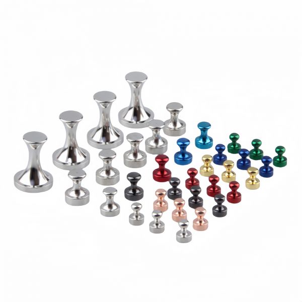 Round Metal Magnetic Push Pins Colorful PushPin Magnets Strong Magnetic stamp for Whiteboard Fridge Locker