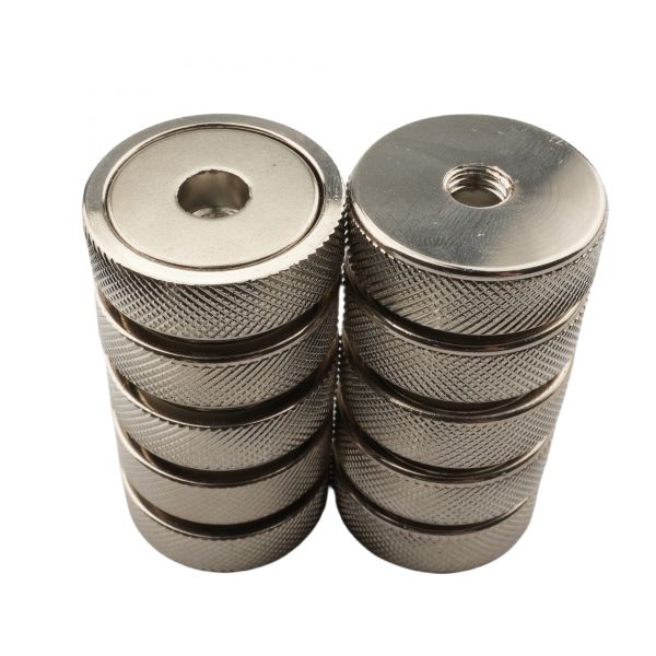 Pot Magnet Female Internal threaded countersunk hole Knurled non-slip Pot Magnet Cup