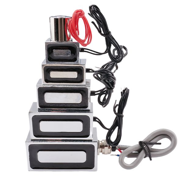 Square Shape 12v 24v Dc Solenoid electric magnet 80kg Holding Force Mini Rectangular Electromagnet