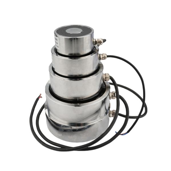 Round Shape Electromagnet 12V 24V DC 120KG 800KG force energize to release permanent lifting electromagnet