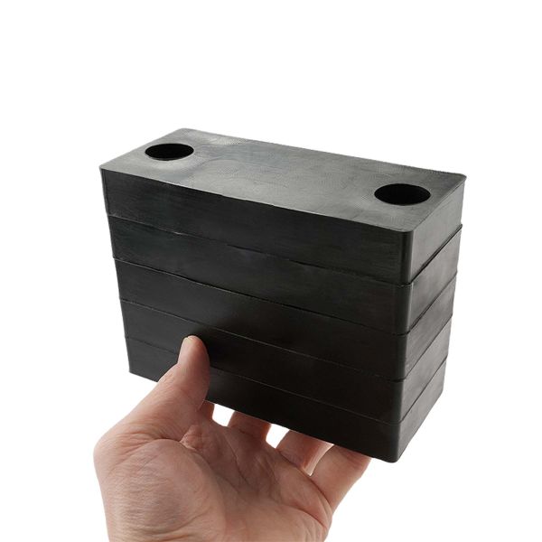 Square plastic coated magnets NdFeB strong magnetic shatterproof and rustproof magnets with screw holes