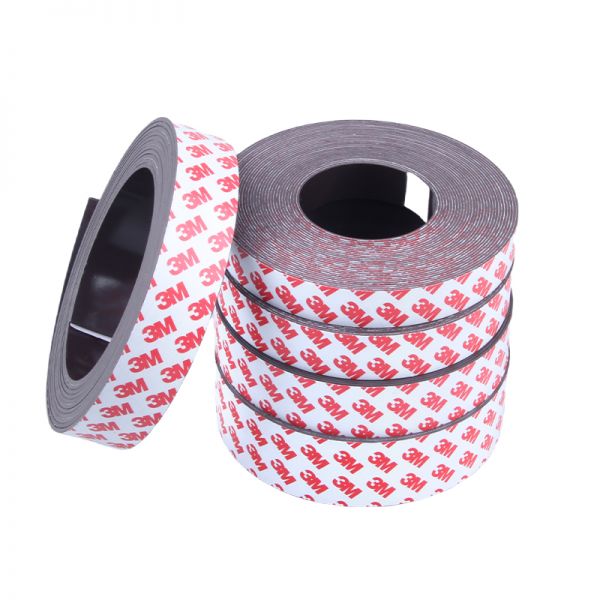 Strong Magnetic Strips 3M Tape Custom Thin Sheets Flexible Soft Rubber Magnetic Strip