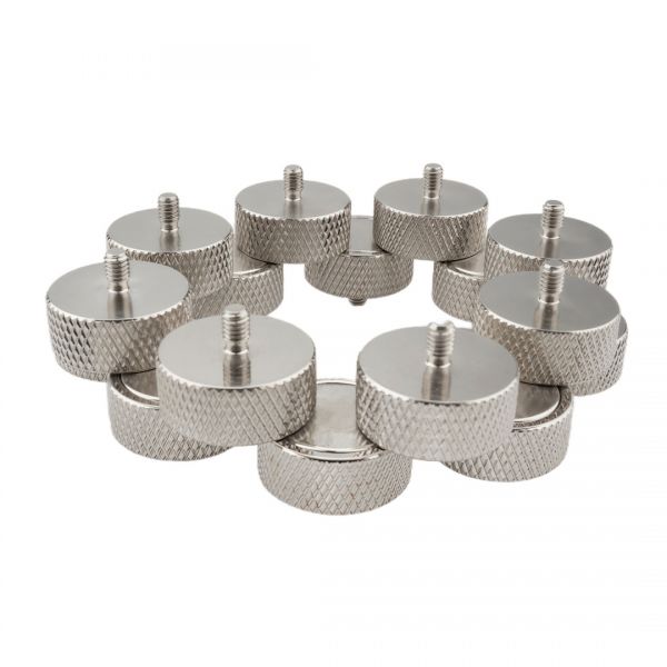 Neodymium Strong Magnetic Suction Cup NdFeB External Thread Fixed Base Pot Magnet with Side Knurling