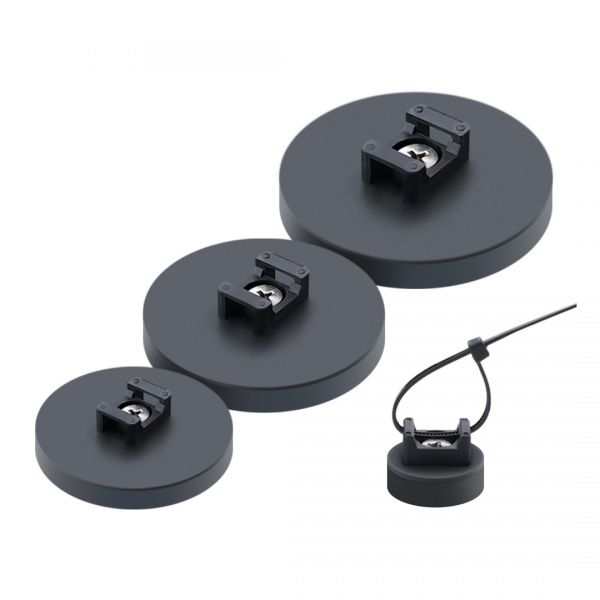 Rubber Coated Neodymium Magnetic Nylon Cable Tie Holder Mounting Base for Holding Cable Wire Magnet